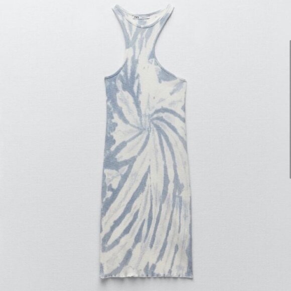 Zara Tie Dye Bodycon Dress - Picture 1 of 8